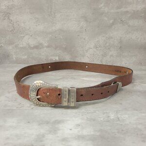Vintage Mens U.S.GOLF ASSOCIATION BROWN GENUINE LEATHER BELT SIZE 40